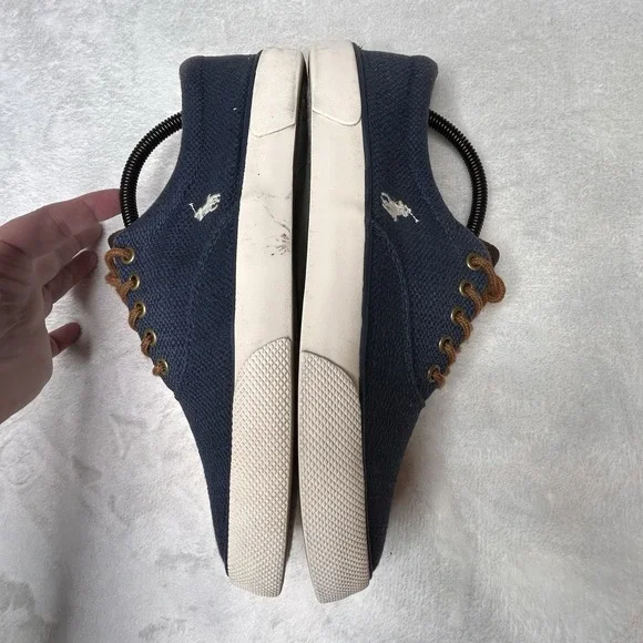 Polo Ralph Lauren Mens 10D Forestmont II Lace Up Sneakers‎ Shoes Navy Blue - Picture 5 of 10